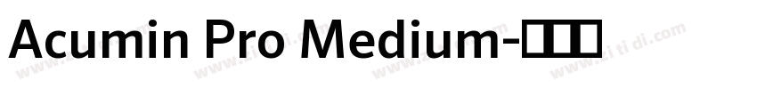 Acumin Pro Medium字体转换